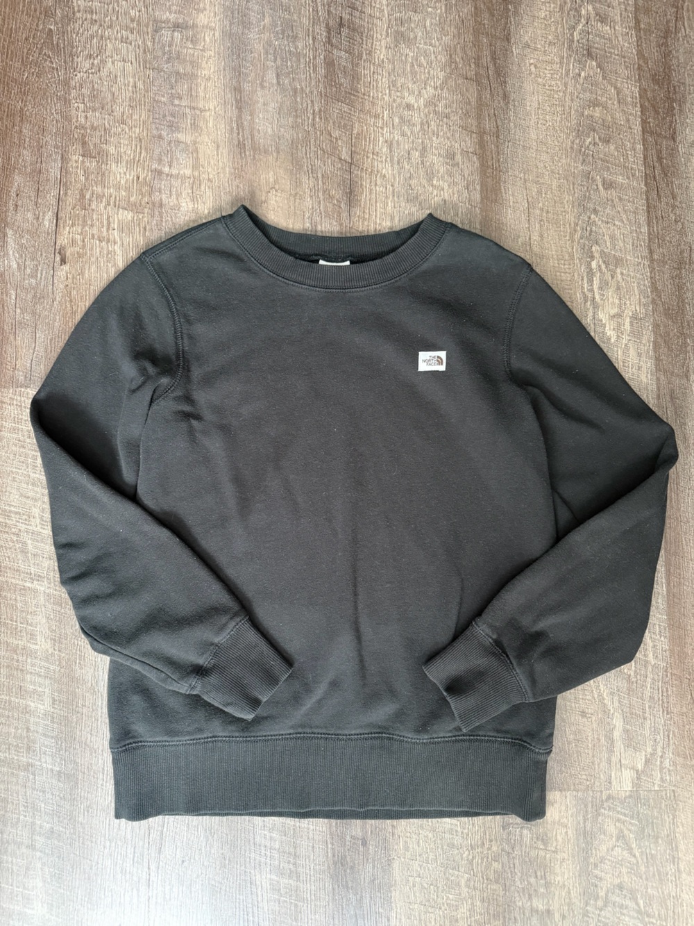 The North Face Black Crewneck Sweatshirt with Chest Logo